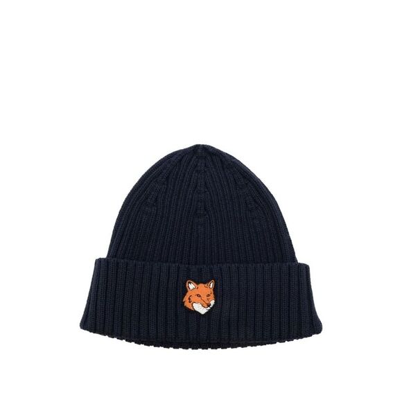 Maison Kitsuné Men Fox Head Cotton Beanie